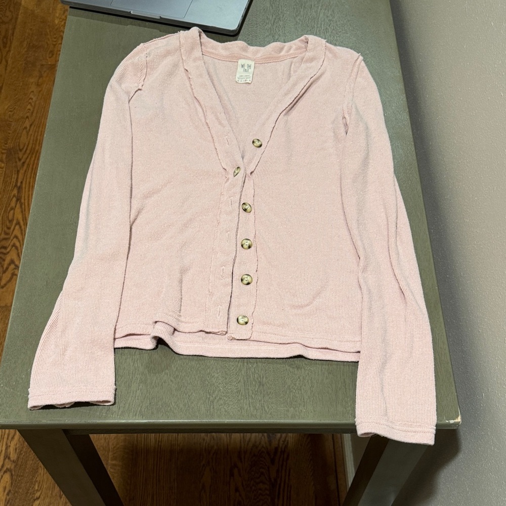 FP Movement We the Free Light Pink Cardigan size medium